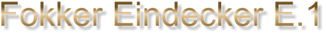 Fokker Eindecker E.1